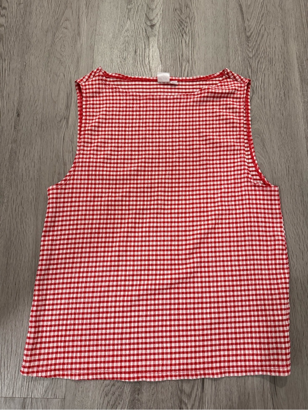 Gap Red Gingham Sleeveless Top